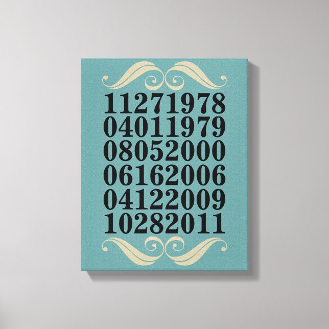 Ursprungligt Speciellt Data Canvastryck (Framsida)