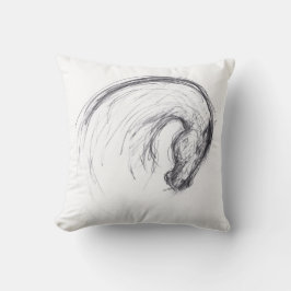 Ursprungligt Teckning 2-hästdjursår Zodiac Birthda Kudde