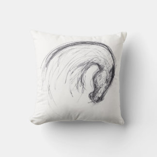 Ursprungligt Teckning 2-hästdjursår Zodiac Birthda Kudde