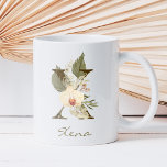 Ursprungligt X Boho-Blommigt Anpassat namn för Orc Kaffemugg<br><div class="desc">Ett personlig kaffe mugg med ett brev-monogram "X" för bohemierna,  med dekorativa orkidébilder och illustrationer av löv för handflatan. Anpassa det enkelt med ditt namn eller skapa en unik gåva till dina nära.</div>