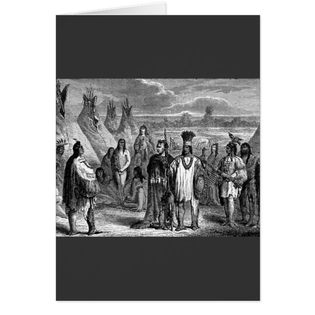 Ursprungsamerikaner Hälsningskort (Framsidan)