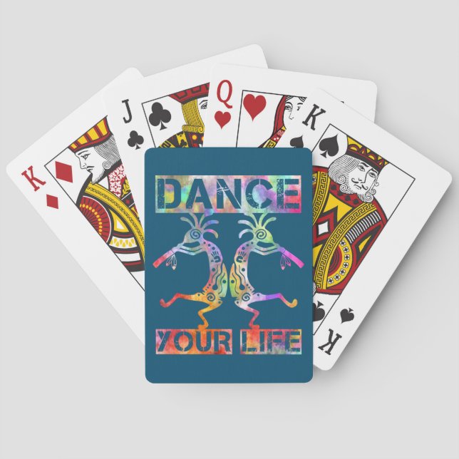 Ursprungsamerikaner Kokopelli - Dance Your Life 3 Casinokort (Baksidan)