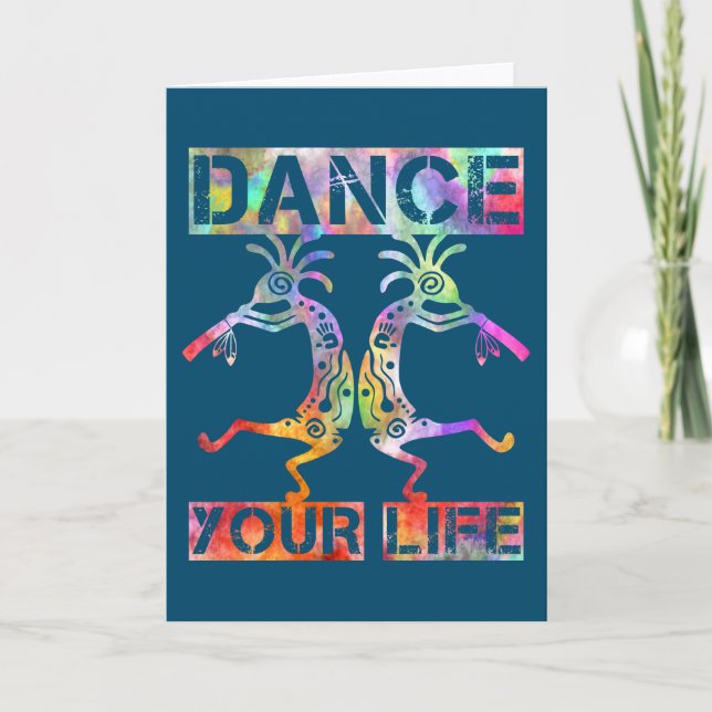 Ursprungsamerikaner Kokopelli - Dance Your Life 3 Kort (Framsida)