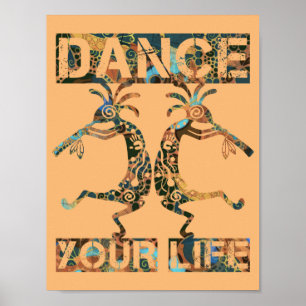 Ursprungsamerikaner Kokopelli - Dansa ditt liv 1 Poster