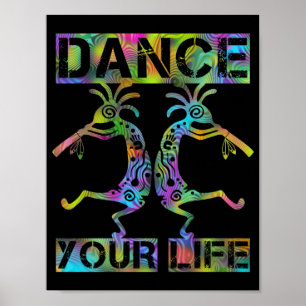 Ursprungsamerikaner Kokopelli - dansa ditt liv 2 Poster