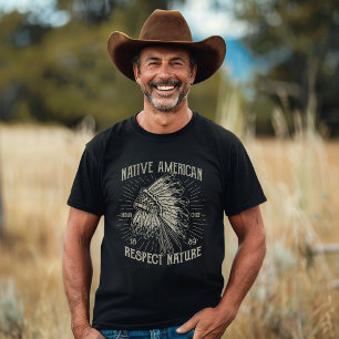Ursprungsamerikansk Respekt Natur T Shirt