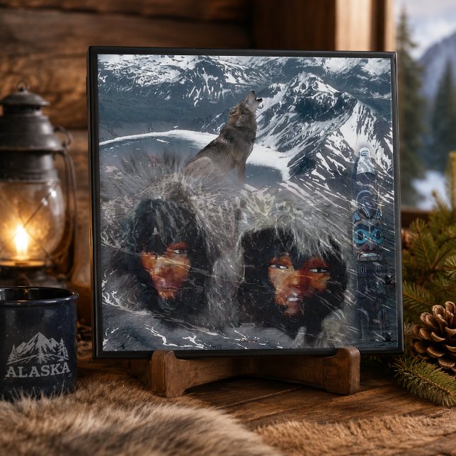 Ursprungsanda i Alaska Kakelplatta (Native Spirit in Alaska Ceramic Tile)