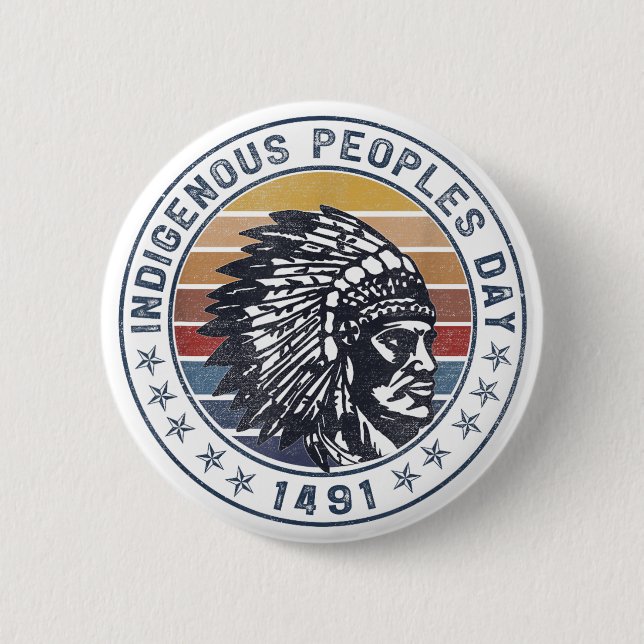 Ursprungsfolkets dag - Native American Heritage Knapp (Framsida)