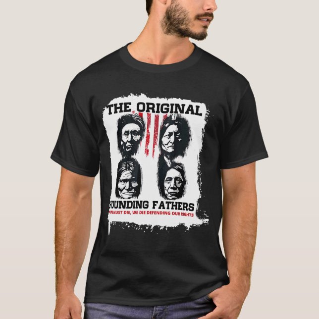Ursprungsmoderamerikan i Founding fathers T Shirt (Framsida)