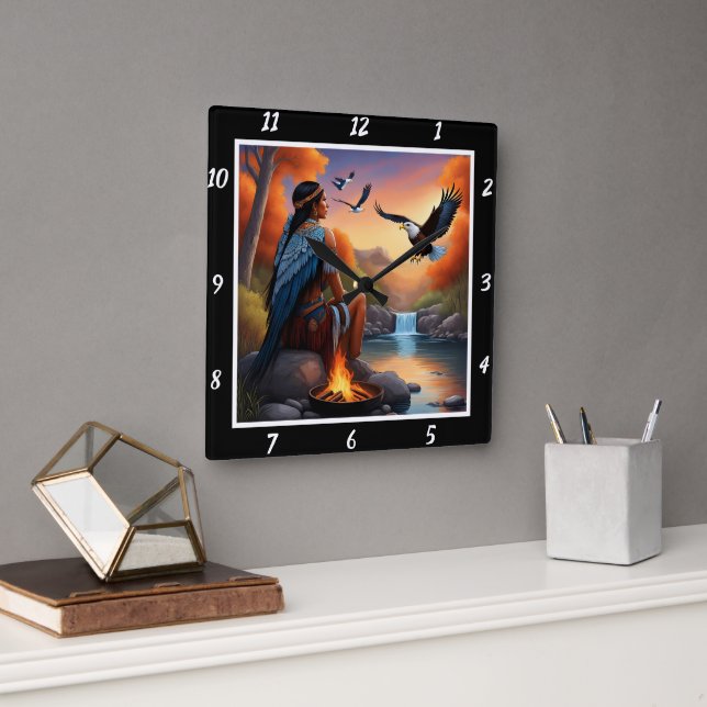 Ursprungsvaluta: Eagles Dive River's Gleam Fyrkantig Klocka (Kontor)