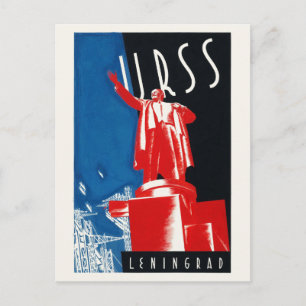 URSS Leningrad USSR Vintage affisch 1932 Vykort