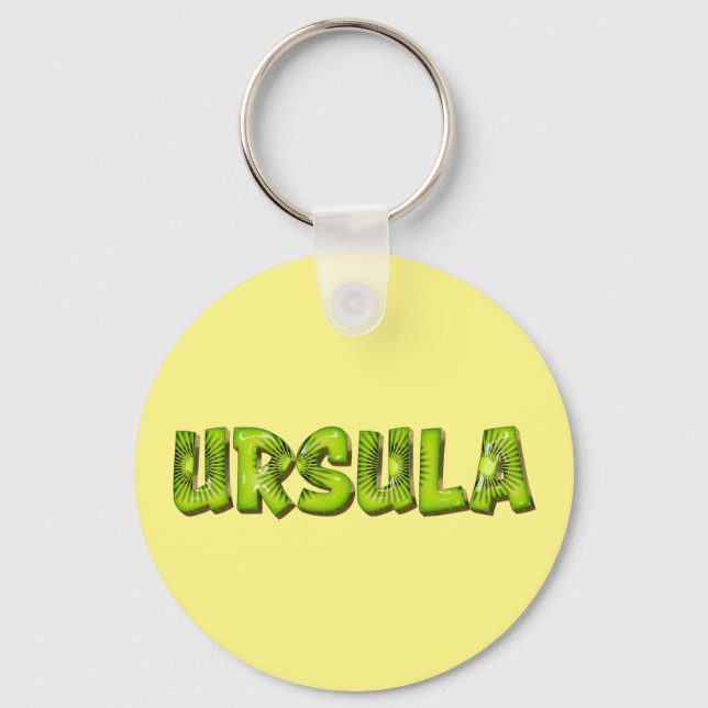 Ursula Name Kiwi Design Schlüsselanhänger Nyckelring (Framsida)