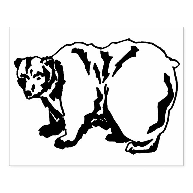 Ursus arctos grizzly stämpel (Tryck)