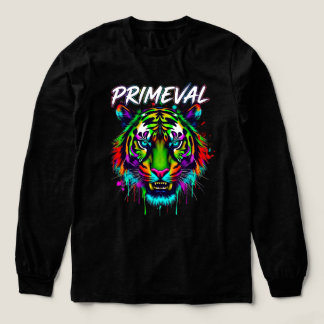Urtida Neon Tiger Bella+Canvas Tri-Blend Långärmad T Shirt