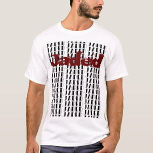 Urtrött på en vit bomullströja för kvinnor eller m t shirt
