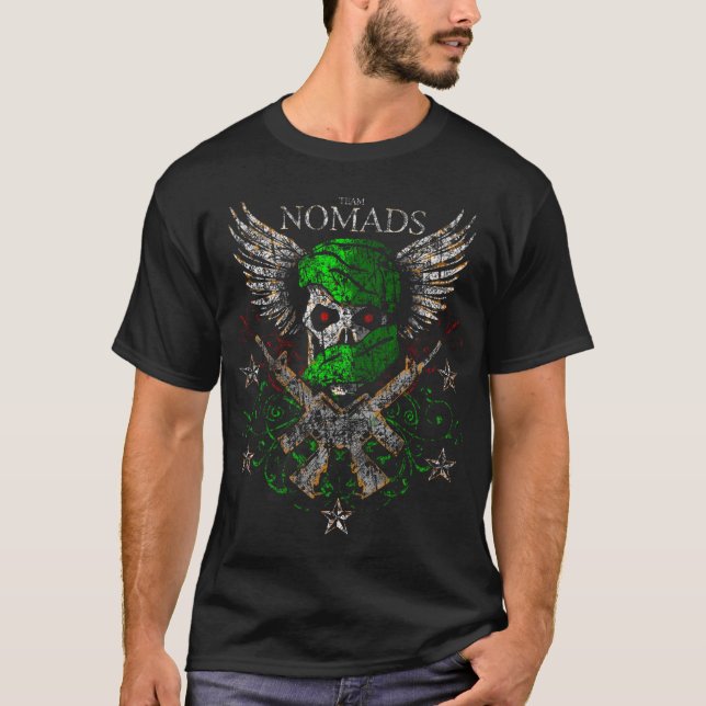 URTVÄTTAD SKALLESKJORTA FÖR NOMADS TEE SHIRT (Framsida)