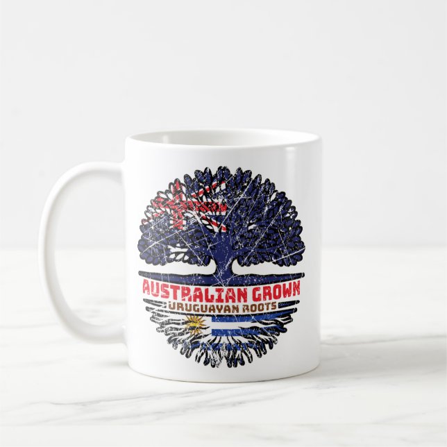 Uruguay-Australien Australien Träd Roots Kaffemugg (Vänster)