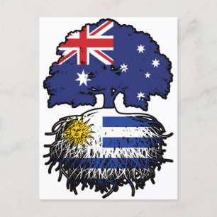 Uruguay-Australien Australien Träd Roots Vykort
