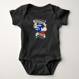 Uruguay-Chile, Chilean Heart Flaggor Uruguay T Shirt