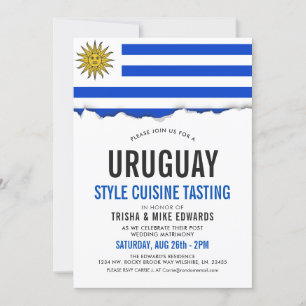 Uruguay-Cuisineet Party Flagga Inbjudan