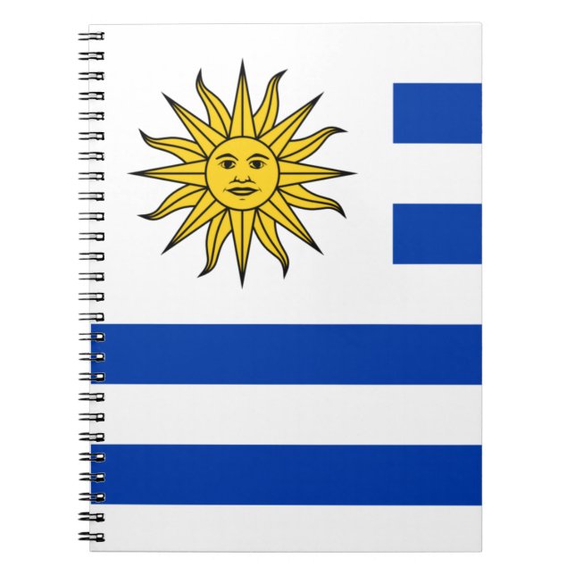 Uruguay-flagga Anteckningsbok Med Spiral (Framsidan)