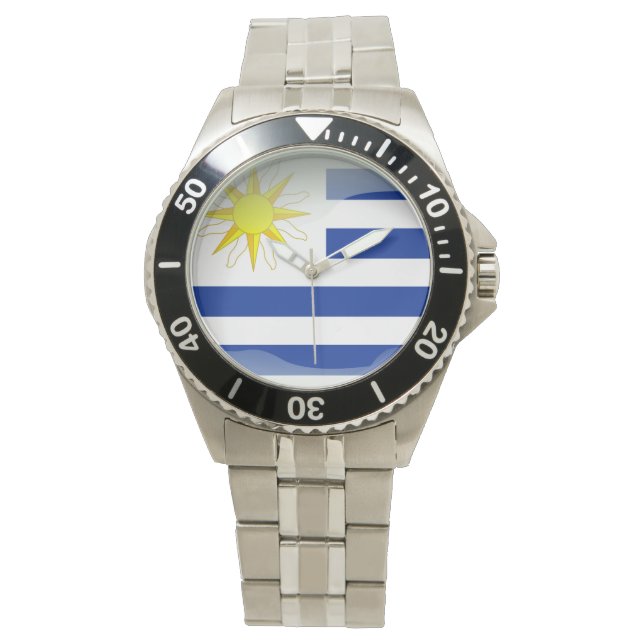 Uruguay-flagga Armbandsur (Framsida)