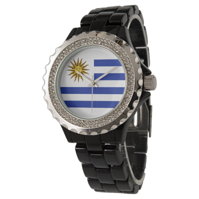 Uruguay flagga armbandsur (Vinklad)
