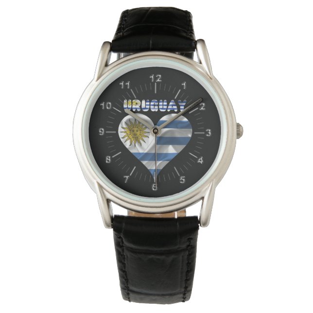 Uruguay flagga armbandsur (Framsida)