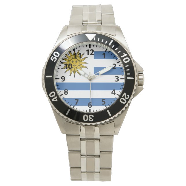 Uruguay Flagga Armbandsur (Framsida)