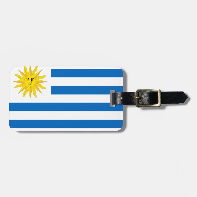 Uruguay flagga bagagebricka (Horisontell Framsida)
