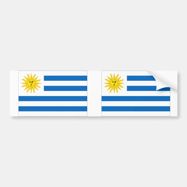 Uruguay Flagga Bildekal (Framsidan)
