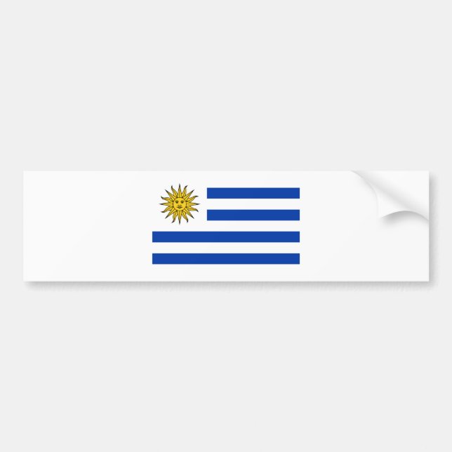 Uruguay-flagga Bildekal (Framsidan)