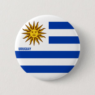 Uruguay Flagga Charming Patriotic Button Knapp