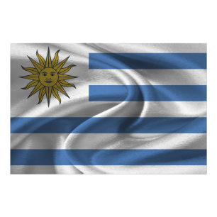 Uruguay Flagga Fototryck