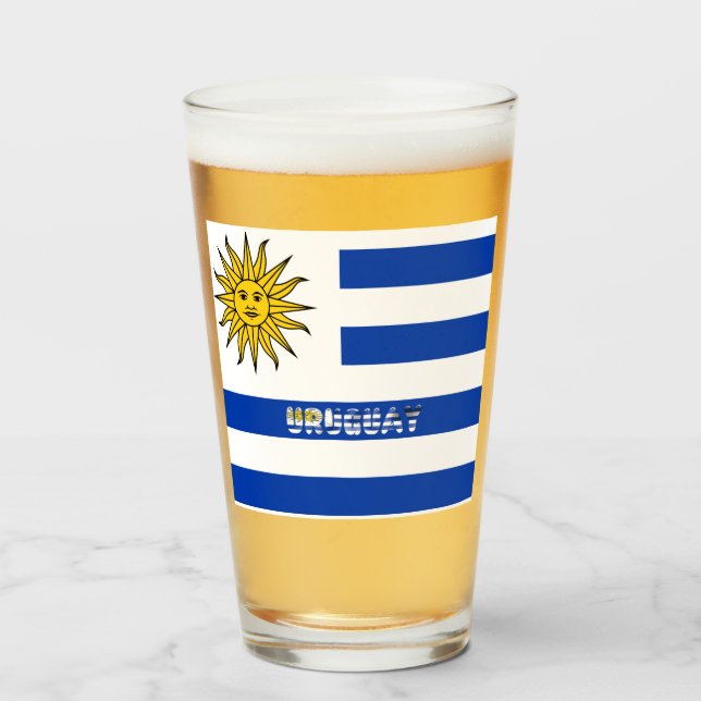 Uruguay flagga  glaskopp (Framsida fylld)