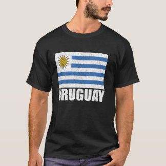 Uruguay Flagga Grunge Vintage Souvenir Uruguay T Shirt