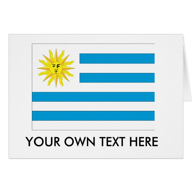Uruguay flagga hälsningskort (Framsidan Horizontal)
