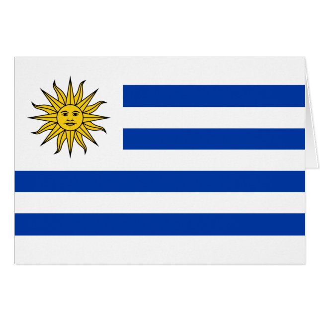 Uruguay-flagga Hälsningskort (Framsidan Horizontal)