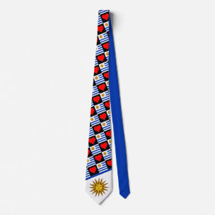 Uruguay Flagga Heart Mönster Patriotic Uruguay Slips