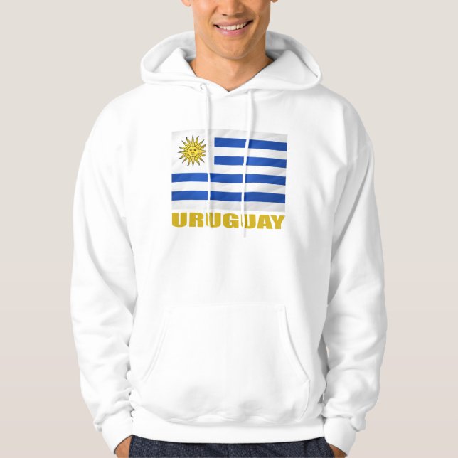 Uruguay Flagga Hoodie (Framsida)