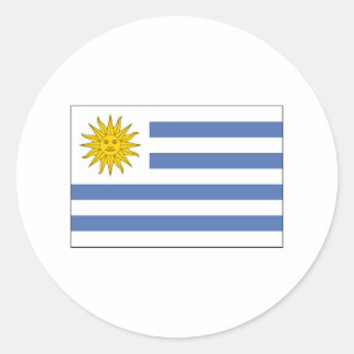 Uruguay FLAGGA Internationell Runt Klistermärke