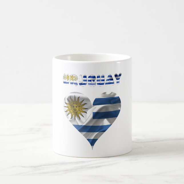 Uruguay flagga kaffemugg (Center)
