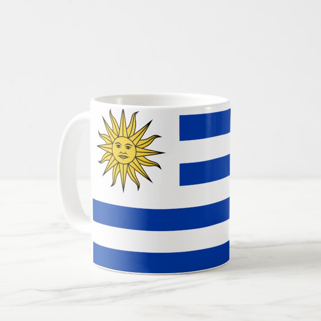 Uruguay flagga kaffemugg (Framsida vänster)