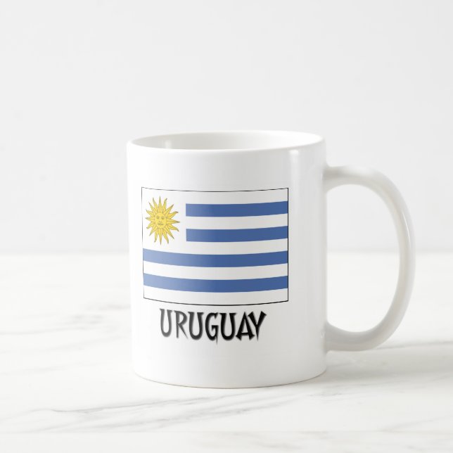 Uruguay flagga kaffemugg (Höger)