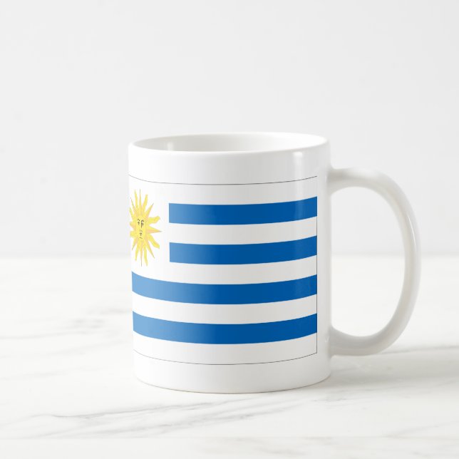 Uruguay flagga kaffemugg (Höger)