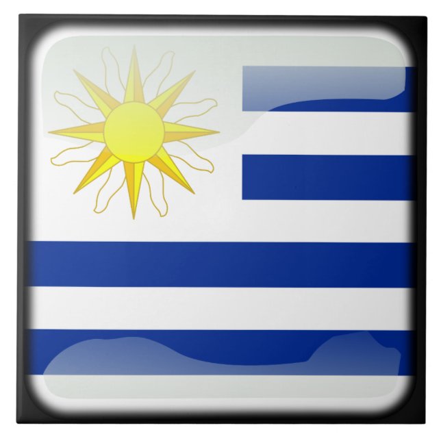 Uruguay-flagga Kakelplatta (Framsidan)