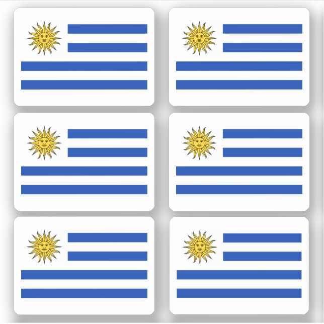 Uruguay flagga klistermärken (Framsida)