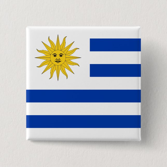 Uruguay Flagga Knapp (Framsida)