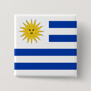 Uruguay Flagga Knapp