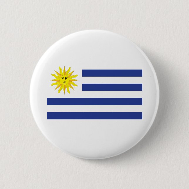 Uruguay Flagga Knapp (Framsida)